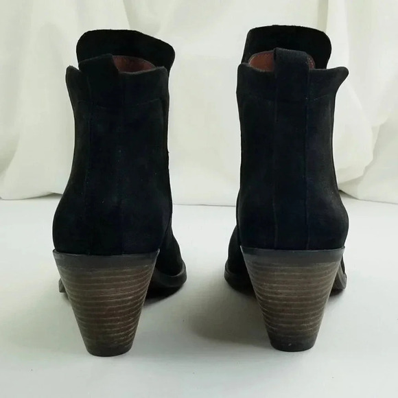 Lucky Brand 7M Women's Jana Black Leather Suede Elastic Side Ankle Boots/Booties - Picture 12 of 12